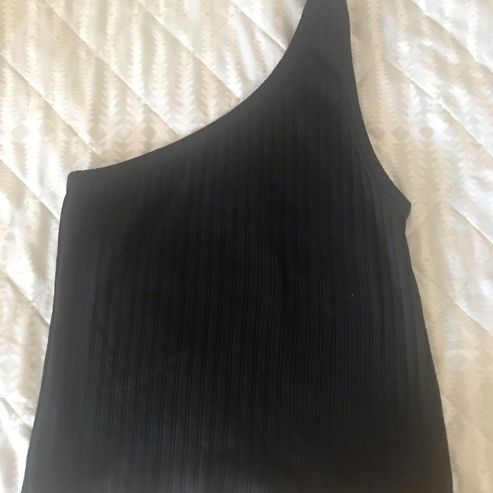 Asymmetrical Ribbed Tank Top